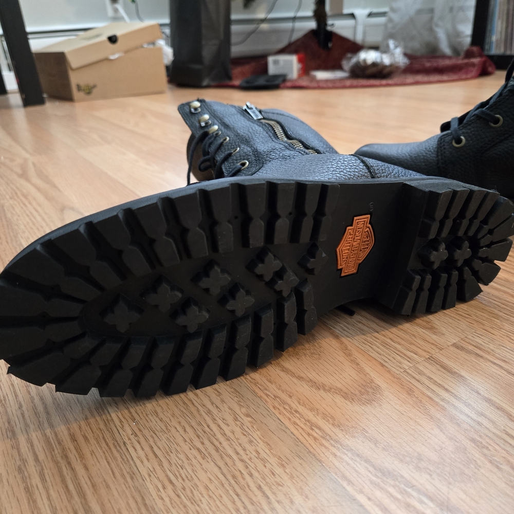 Harley-Davidson Women's Nolana 9-Inch Lace Up Motorcycle Lug Boots 9.5 Like New - Picture 4 of 6